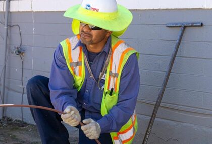 post construction inspection to verify sewer infrastructure