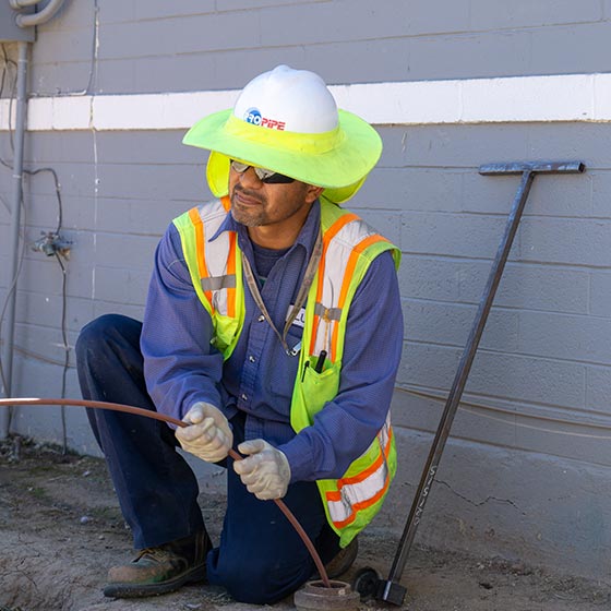 post construction inspection to verify sewer infrastructure