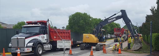 excavation site for utility locating