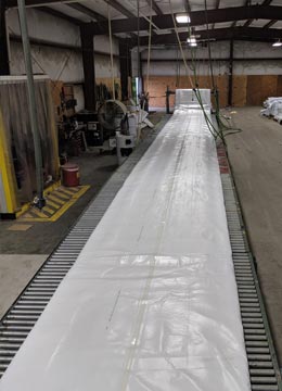 Flexible CIPP liner laying flat