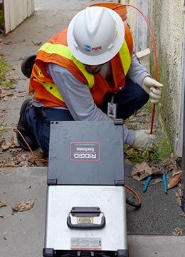 engineer monitoring subsurface utilities